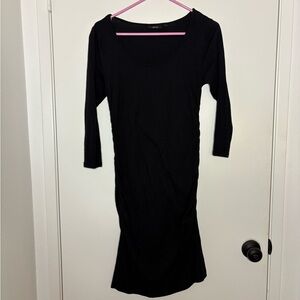 Apt. 9 Black Sheath Dress Bateau Neck 3/4 Sleeve